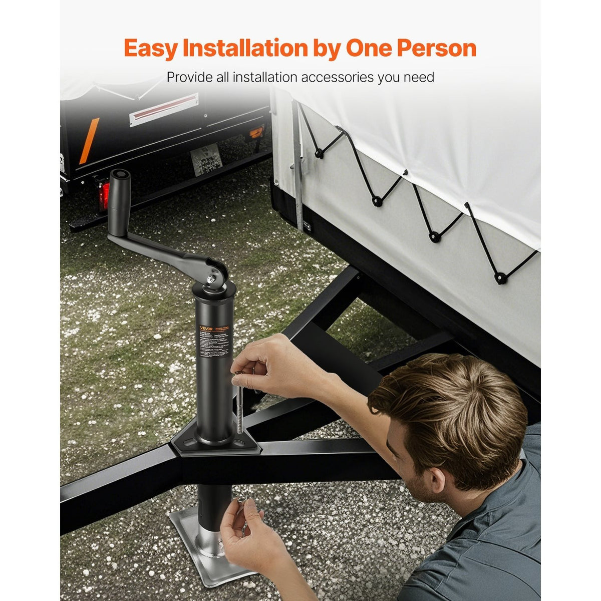 VEVOR A Frame Trailer Jack Bolt on Trailer Tongue Jack 2000/5000 lbs 15-inch Travel