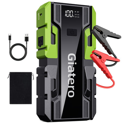 Jump Starter 10000A with Air Compressor Tire Inflator – Heavy Duty Portable 12V Emergency Battery Booster for Gas Engines Up to 14.0L & Diesel 12.0L, Cars Trucks SUVs Motorcycles, Digital Display