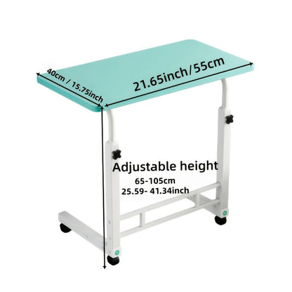 Overbed Table Adjustable Height – Hospital-Grade Nursing Bedside Table with Independent Storage Compartments for Elderly & Patient Care | Portable Auxiliary Tray Table, 8 Colors