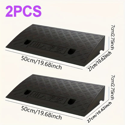 Portable Plastic Car Ramps - Heavy Duty Anti-Slip Threshold Ramps for Cars, Wheelchairs, Bicycles & Medical Equipment, Weather Resistant, Multiple Heights Available