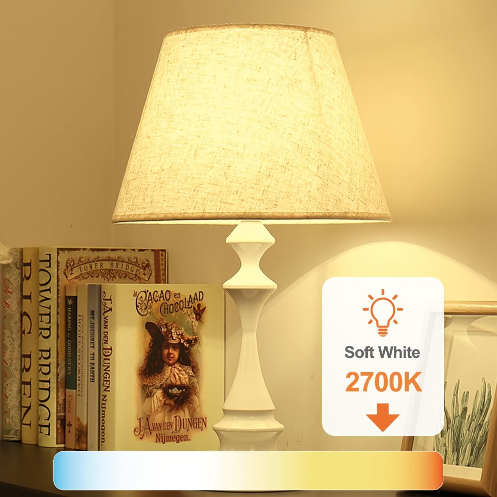 Dusk to Dawn Light Bulb A19 9W 800 Lumens 60W Equivalent with Auto On Off Photocell Sensor – E26 Base Soft White 2700K & Daylight 5000K 80+ CRI Indoor Outdoor Porch Security Lighting, 6 Pack