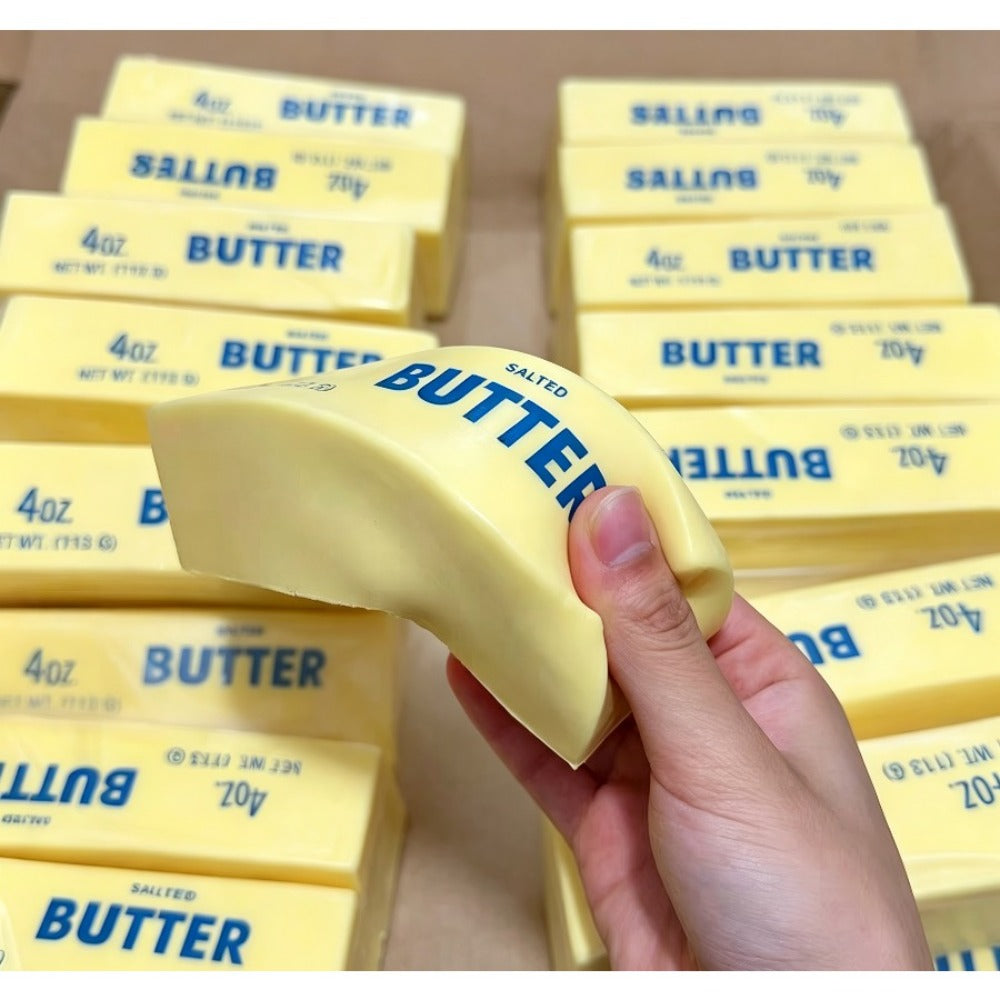 Butter Squishy Toys 10-Pack – Super Soft Slow Rising Butter Stick Squishies, Realistic Food Fidget Toys for Stress Relief, Anxiety & Sensory Play, Kids Party Favors