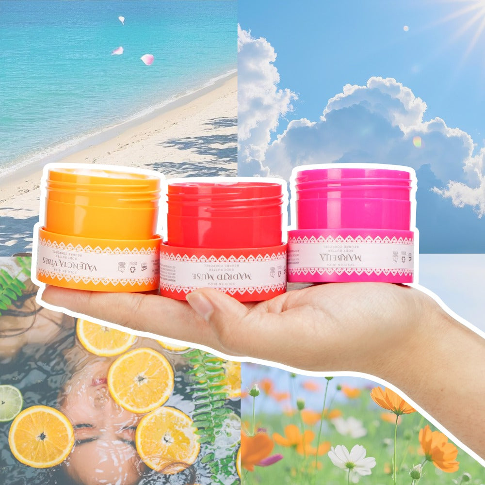 Body Butter Set 3-Piece Solo En Ibiza Long-Lasting Fragrance Body Cream for Women & Men - 3 Scents 1.76 fl oz Each Daily Moisturizer for Dating Parties & Gifting