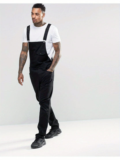 Men's Denim Overalls - Pocket Detail 500005