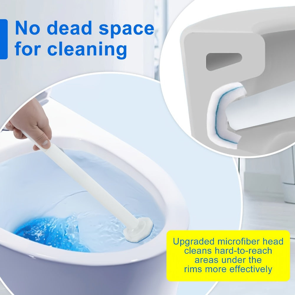 Toilet Brush Refill Heads 18/48/100 Pack Compatible with Clorox ToiletWand - Premium Upgraded Fiber Bristles for Deep Toilet Cleaning, Disposable Replacement Heads for Toilet Wand Scrubber