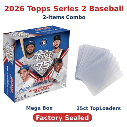2026 Topps Series 2 Baseball Mega Box – Factory Sealed 196 Cards Topps 75th Anniversary, Look for Autos Relics Parallels & Rookie Cards, Best Collector Gift for Baseball Fans Kids Adults