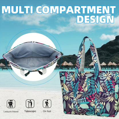 Beach Tote Bag for Women – Sandproof Swim Pool Bag with Dry Wet Separated Pocket Lightweight Travel Utility Bag