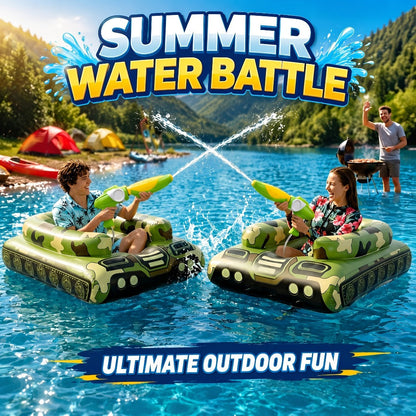 60 Inch Ride-On Inflatable Pool Float with Built-In Sprayer & 16-Inch Beach Ball for Adults – XL Heavy Duty Blow Up Raft for Swimming Pool Lake Beach, Summer Outdoor Water Toy Party Gift (Yellow & Green)