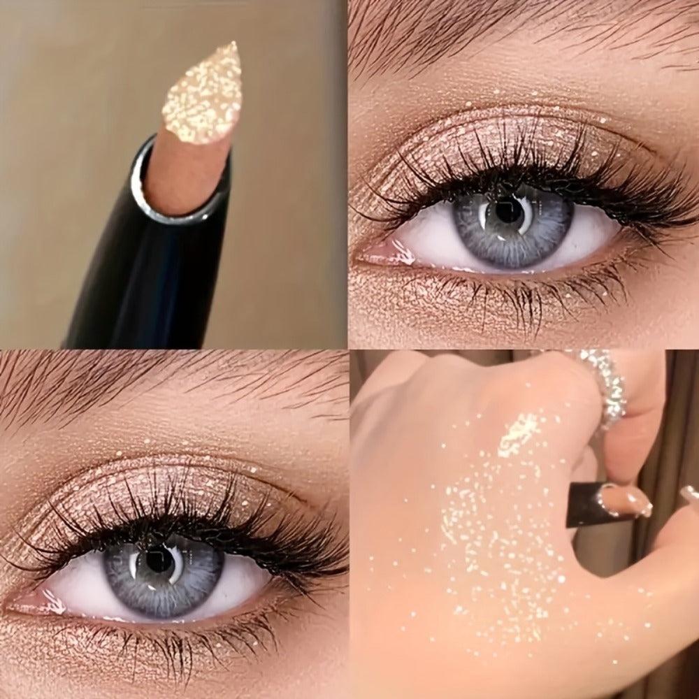Shimmer Eyeshadow Stick Set 6 Pcs for Women – Pearl Sparkling Waterproof Long-Lasting Eye Makeup Pens with Squalane, Easy Blendable No-Brush Eyeshadow Kit, Gift for Her