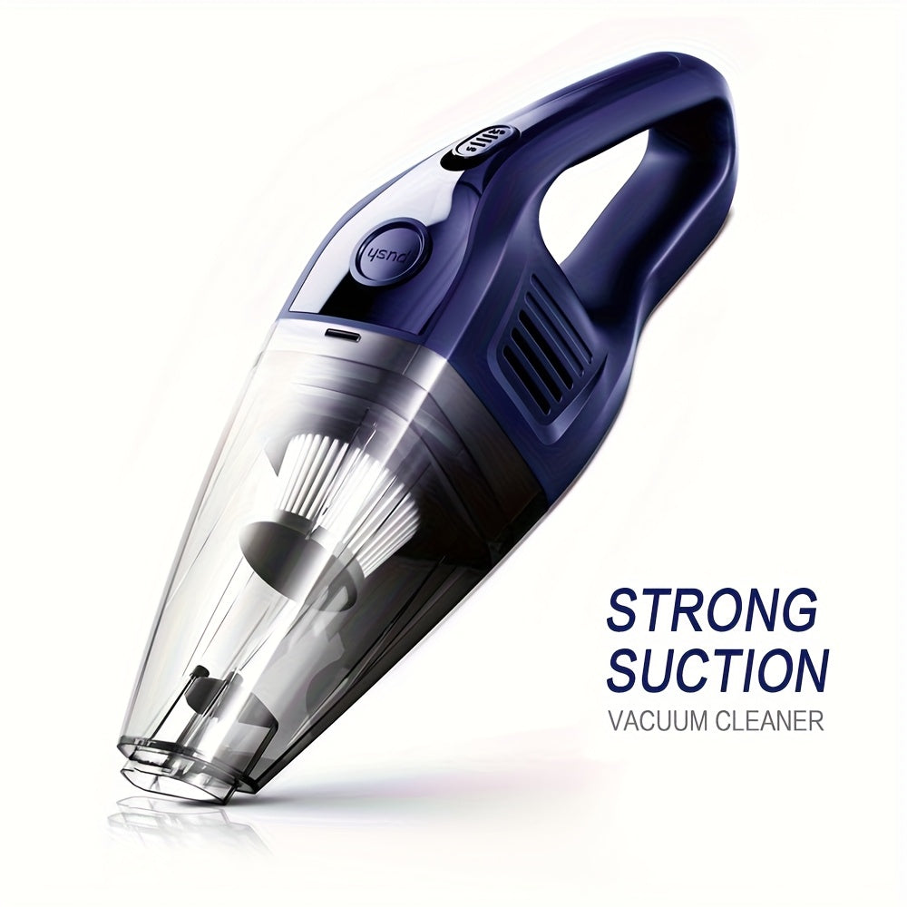 Handheld Cordless Vacuum Cleaner with Powerful Suction – Portable USB Rechargeable Mini Vacuum with Multiple Accessories for Car, Home, Office & Tight Spaces