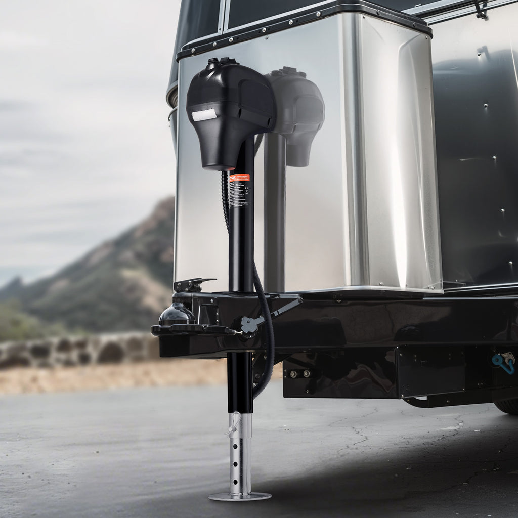 VEVOR Electric Trailer Jack 3500 lbs / 5000 lbs Power Tongue Jack for RV Trailer & Camper Black With a 7-pin Trailer Connector / With Remote Control