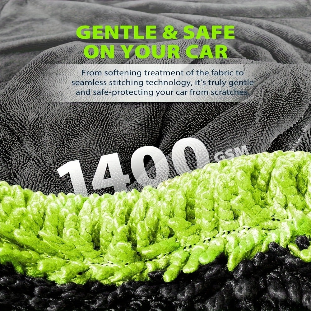 Car Drying Towel,Microfiber Car Towel, High Absorbency Dual-Sided Microfiber Car Drying Towel | 1400GSM Full-Sized 48"x24" Twisting Yarn Technology, Scratch-Free, Car Washing Equipment Accessories,Heavy-Duty Cleaning Cloths,Car Accessories