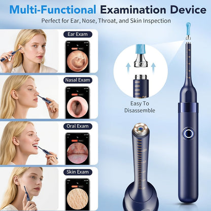 Upgraded 1080P Ear Wax Removal Tool with Camera & Storage Case – LED Light, iOS & Android Compatible, Complete Ear Cleaning Kit, Holiday & Birthday Gift for Whole Family