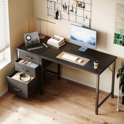 Computer Desk shown in the Black, 48 Inches option