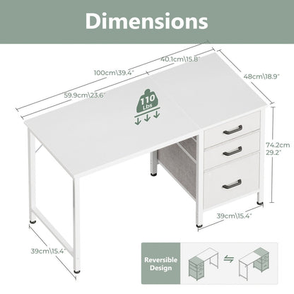 Fabric Computer Desk, Writing and Study Desk for Work, Display, and Everyday Use detail image - detail view 4