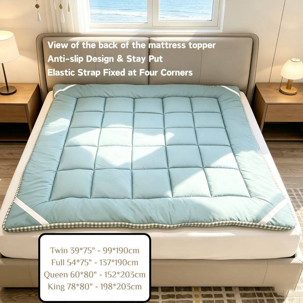 Fabric Mattress Topper with Waterproof Protection and Multiple Color Options for Bedroom detail image - detail view 4