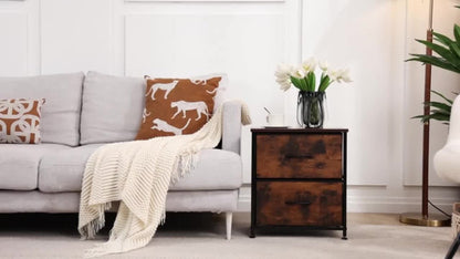 Fabric Nightstand, Bedroom Side Table for Practical Everyday Home Use detail image - detail view 14