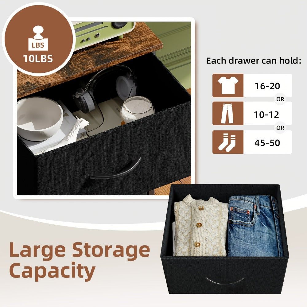 Fabric Nightstand with Multiple Color Options, Bedside Table for Bedroom detail image - detail view 10