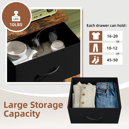 Fabric Nightstand with Multiple Color Options, Bedside Table for Bedroom detail image - detail view 10