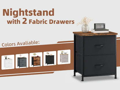 Fabric Nightstand with Multiple Color Options, Bedside Table for Bedroom detail image - detail view 18