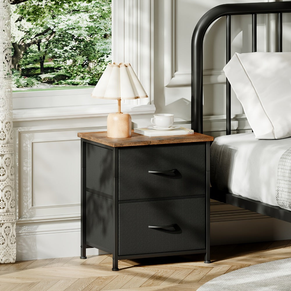 Fabric Nightstand with Multiple Color Options, Bedside Table for Bedroom detail image - detail view 8