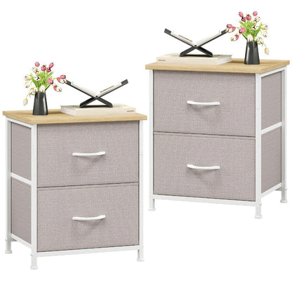 Fabric Nightstand with Multiple Color Options, Bedside Table for Bedroom detail image - detail view 9