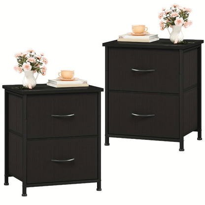 Nightstand with Fabric Drawers Bedside Table End Table Small Dresser for Bedroom Closet shown in the main product view