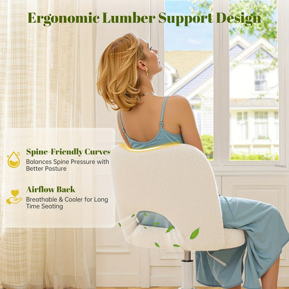 Fabric Office Chair with Adjustable Height for Comfortable Everyday Seating detail image - detail view 13