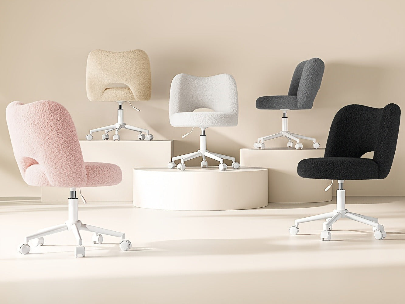 Fabric Office Chair with Adjustable Height for Comfortable Everyday Seating detail image - detail view 19