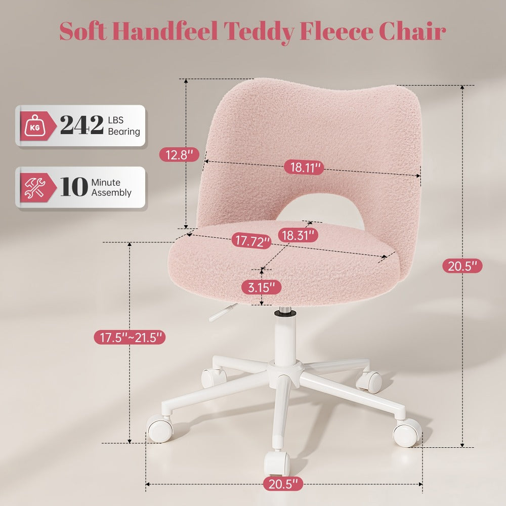 Fabric Office Chair with Adjustable Height for Comfortable Everyday Seating detail image - detail view 3
