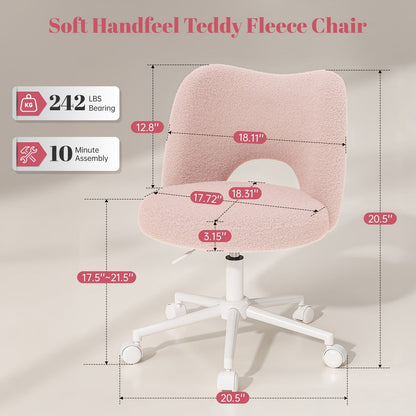 Fabric Office Chair with Adjustable Height for Comfortable Everyday Seating detail image - detail view 3