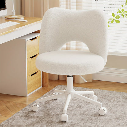 Office Chair, Ergonomic Mesh with Teddy Fabric Seat - Breathable Wave-Mesh Back shown in the main product view
