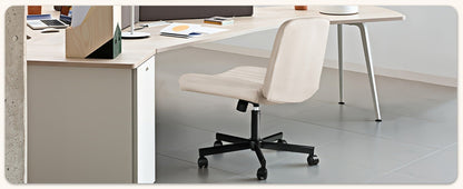Fabric Office Chair with Cross-Legged Seat and Rolling Wheels detail image - detail view 21