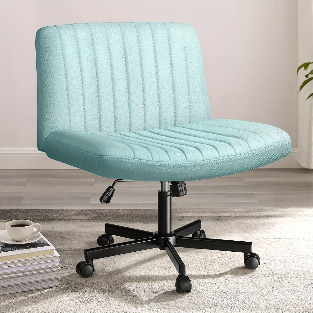 Fabric Office Chair with Cross-Legged Seat and Rolling Wheels detail image - detail view 9