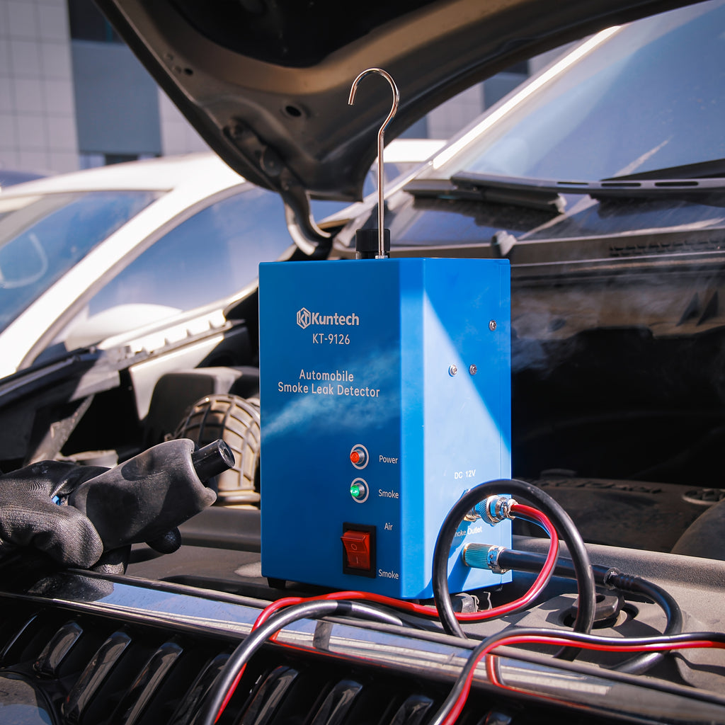 Automotive Built-in Smoke Machine with Air Pump, 12V DC Smoke Leak Detector for Pipe Systems, Fuel Leaks, and Complete Vehicle Leak Diagnostic Testing, Pipe System Testing, Compact Design, Handheld Device, Vehicle Owners