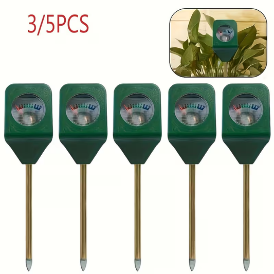 Soil Moisture Meter Probe - Mini Metal Hygrometer Sensor for Garden Plants, Portable Water Analyzer Detector for Flowers, Potted Plants & Lawn (5-Pack)