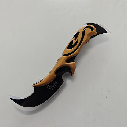 LED Light Up Half Moon Blade Rechargeable Sci-Fi Cosplay Prop 30cm – Halloween Role Play Game Peripheral Model Collection Gift, Multiple Colors