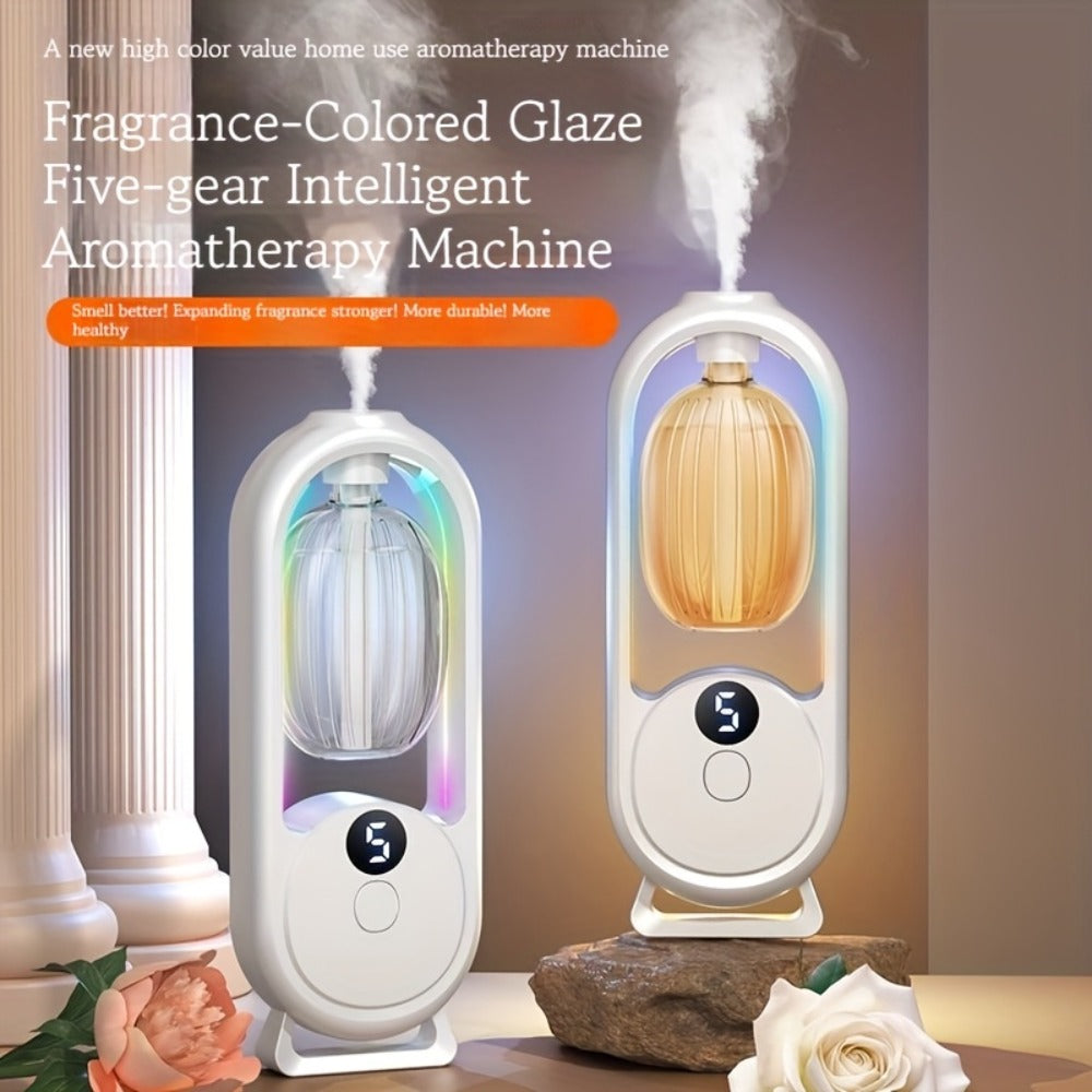 Aromatherapy Diffuser with Essential Oils Included | 4.06oz Cute Portable Aroma Diffuser with LED Light for Office, Bedroom & Bathroom | Long-Lasting Home Fragrance Air Freshener Gift | 9 Scents