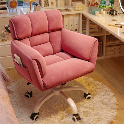 Faux Leather Accent Chair with Adjustable Height for Living Room detail image - detail view 10