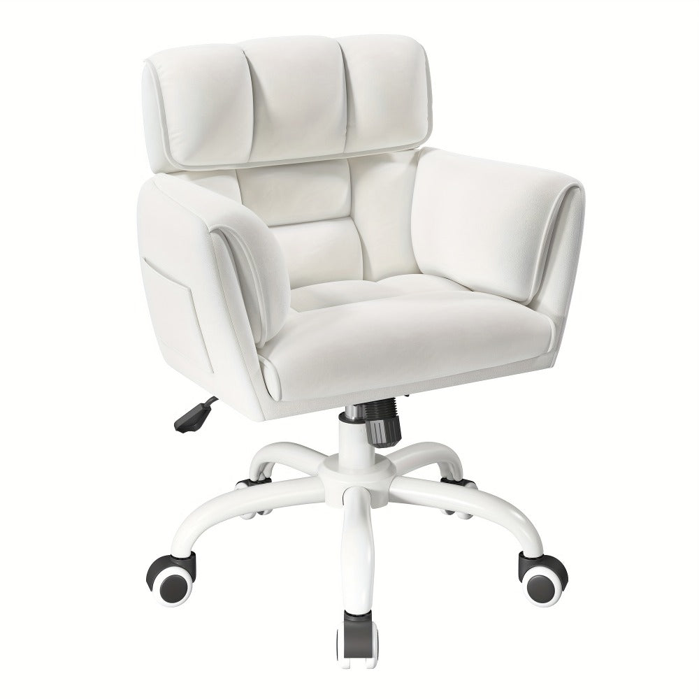 Faux Leather Accent Chair with Adjustable Height for Living Room detail image - detail view 13