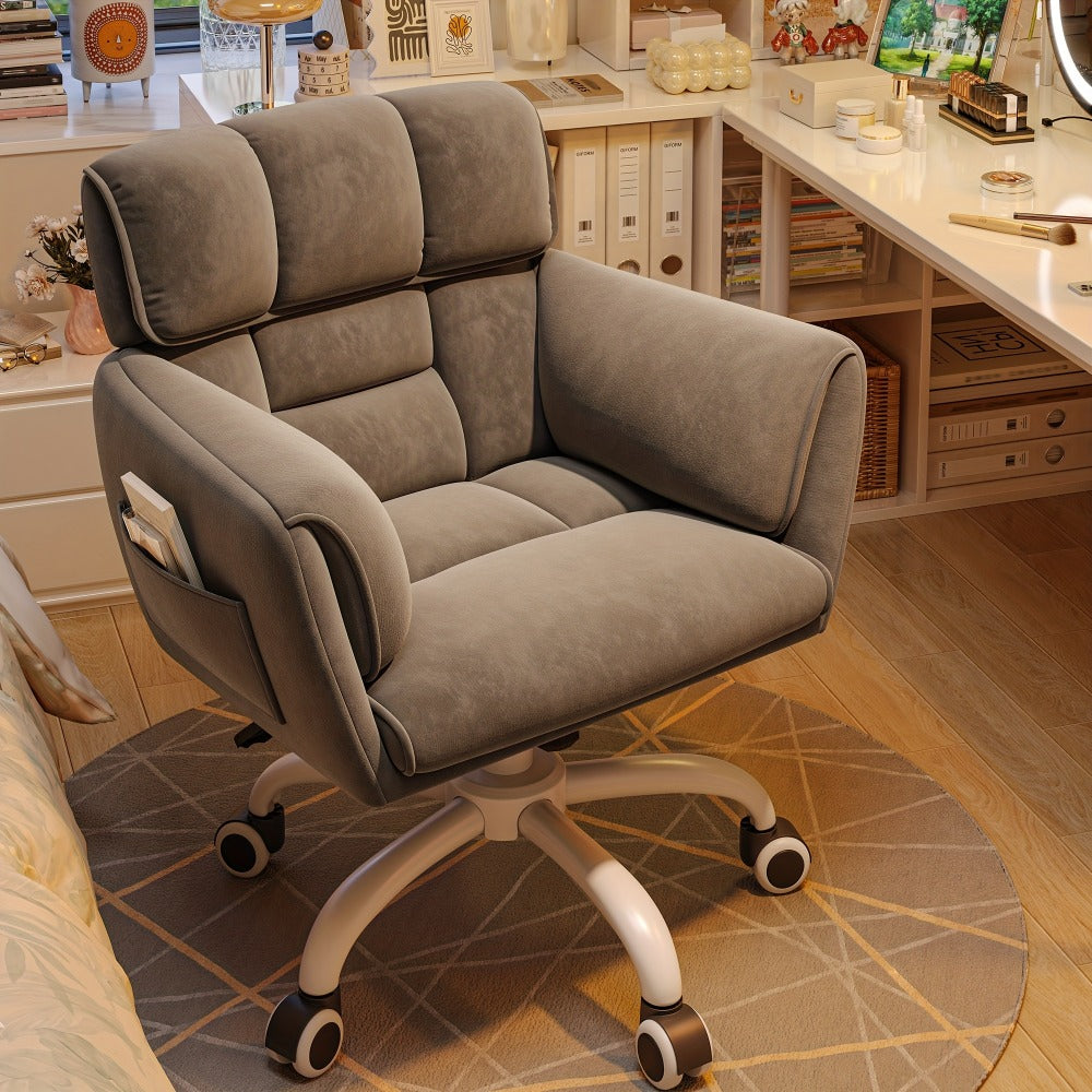 Faux Leather Accent Chair with Adjustable Height for Living Room detail image - detail view 5