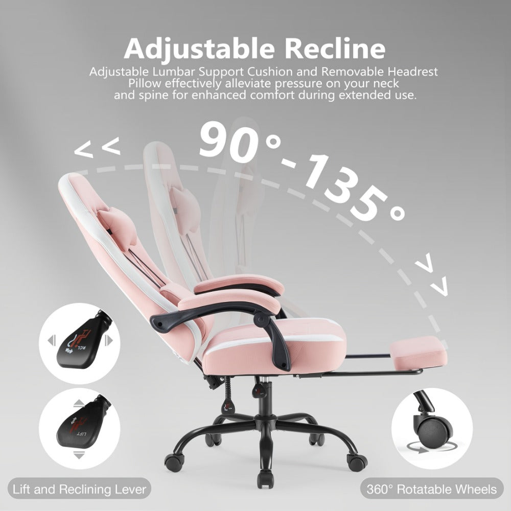 Faux Leather Gaming Chair, High-Back Gaming Seat for Comfortable Everyday Seating detail image - detail view 12