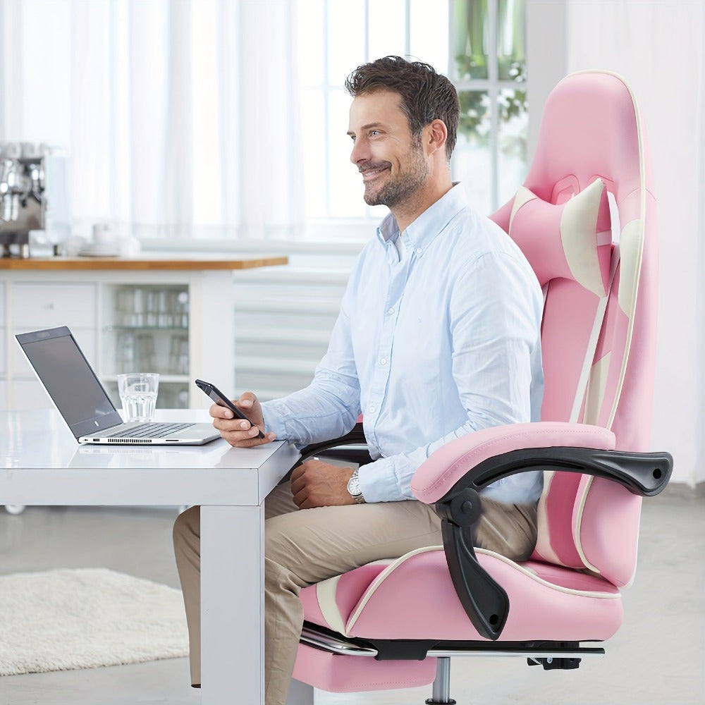 Faux Leather Gaming Chair, High-Back Gaming Seat for Comfortable Everyday Seating detail image - detail view 20