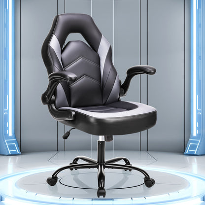 Gaming Chair shown in the Grey, Without Footrest option