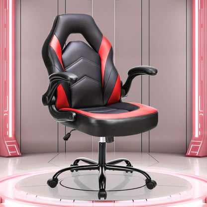 Gaming Chair shown in the Red, Without Footrest option