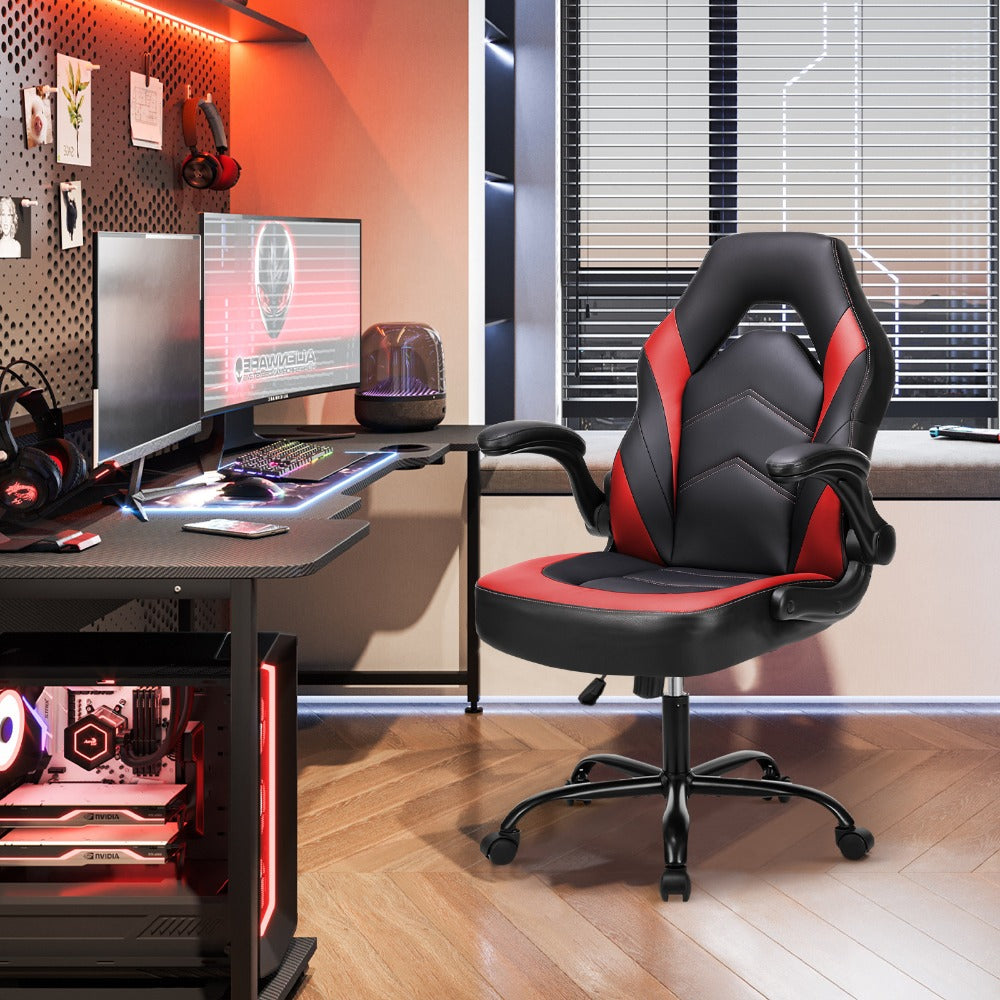 Gaming Chair shown in the White, Without Footrest option