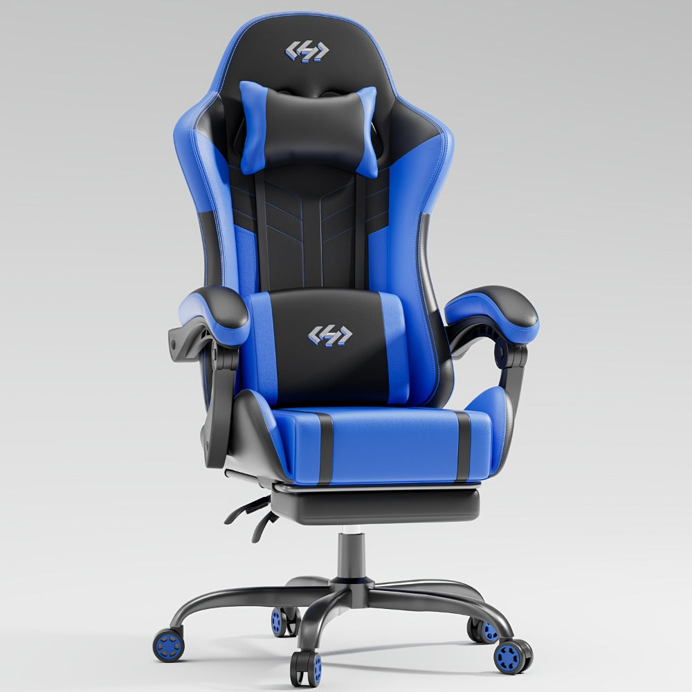Faux Leather Gaming Chair, Reclining Computer Chair for Home Office detail image - detail view 11