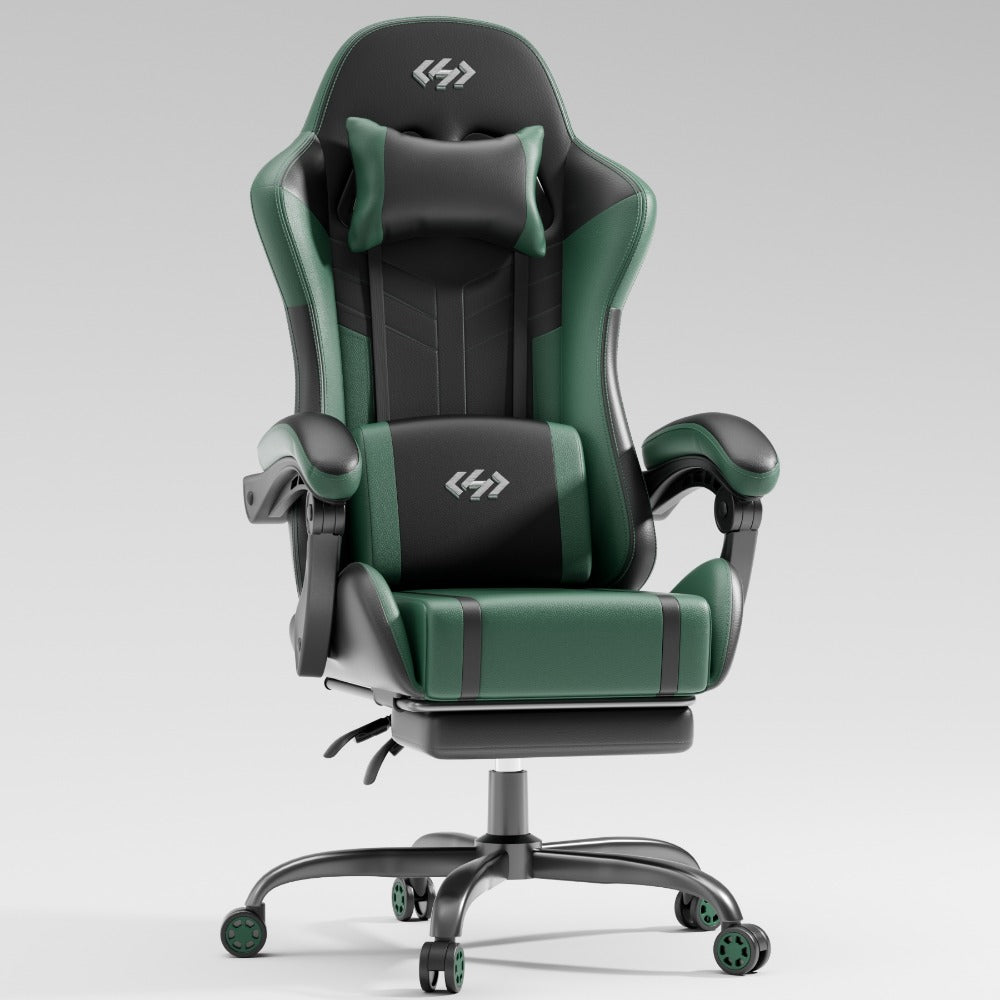 Faux Leather Gaming Chair, Reclining Computer Chair for Home Office detail image - detail view 13