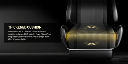 Faux Leather Gaming Chair, Reclining Computer Chair for Home Office detail image - detail view 22
