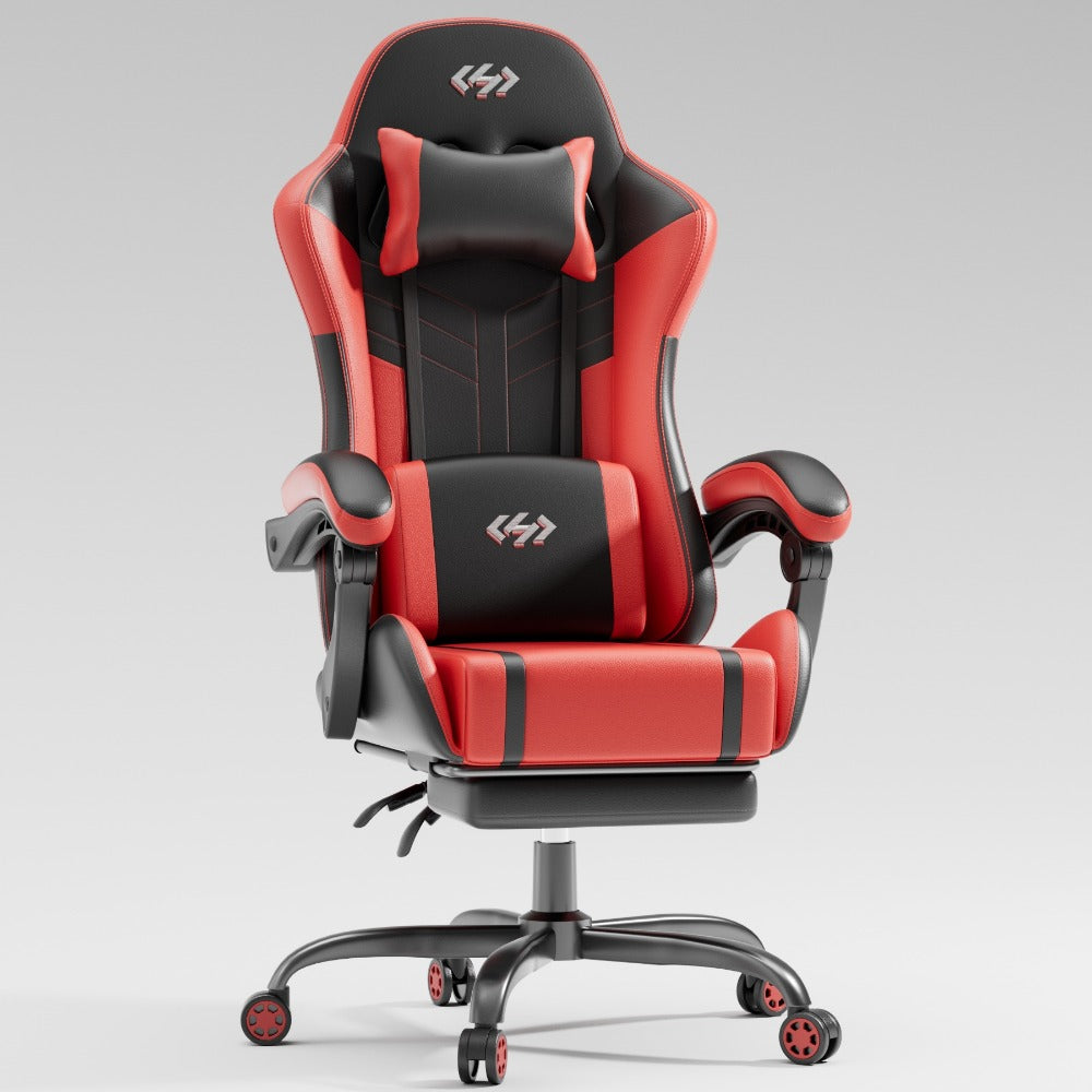 Faux Leather Gaming Chair, Reclining Computer Chair for Home Office detail image - detail view 7